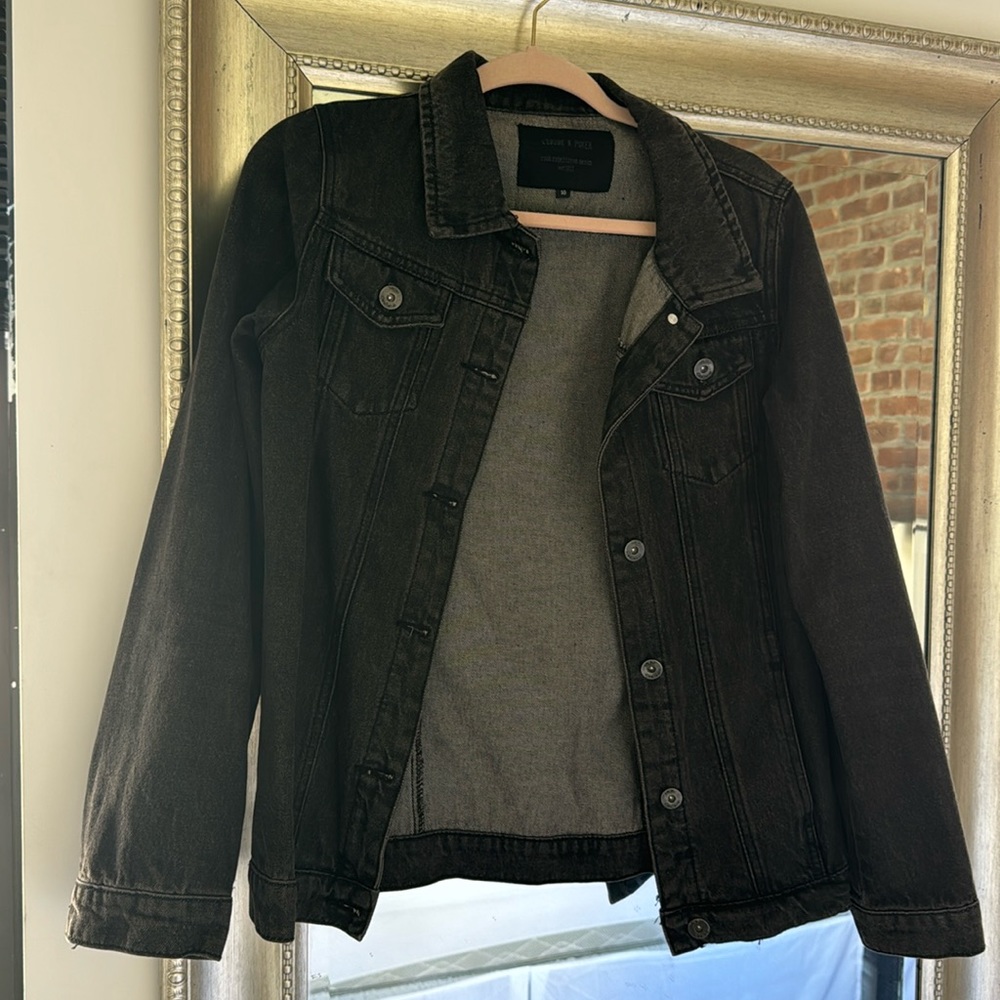 Black denim jacket